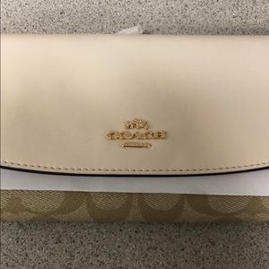 SALE Coach Khaki and tan wallet